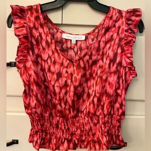 Pink Patterned Women's Top